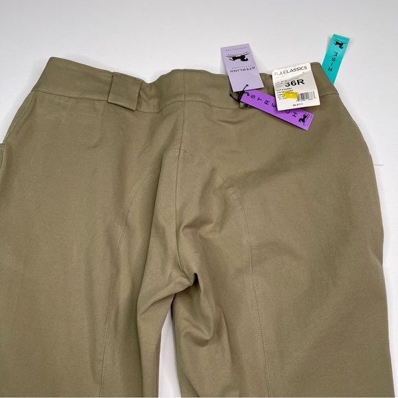 RJ Classic Breeches Sterling Collection Gladstone Low Rise Euro Tan 36R New - Picture 9 of 16
